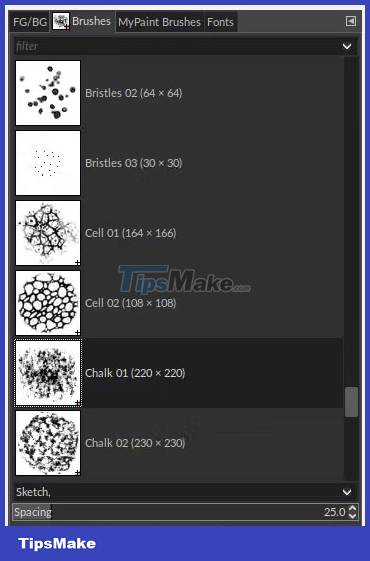How to arrange brushes in GIMP with tags Picture 1