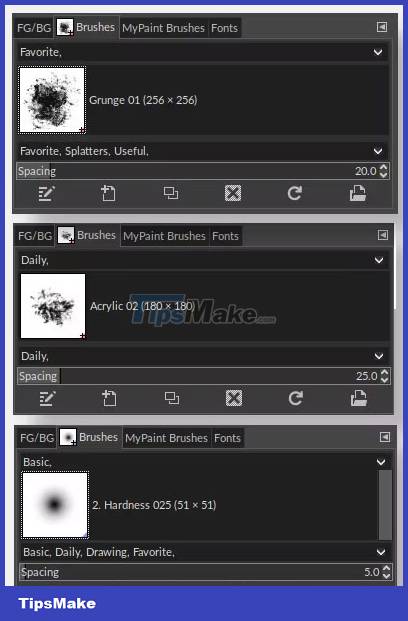 How to arrange brushes in GIMP with tags Picture 3