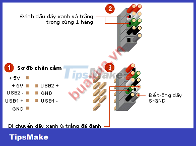 How to attach a cable to connect an additional USB port to a computer Picture 8
