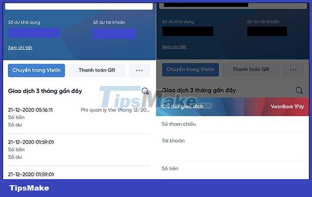 How to check VietinBank transaction history - TipsMake.com