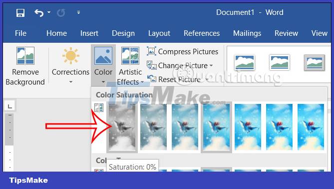How to create a black and white image in Word is very simple Picture 3