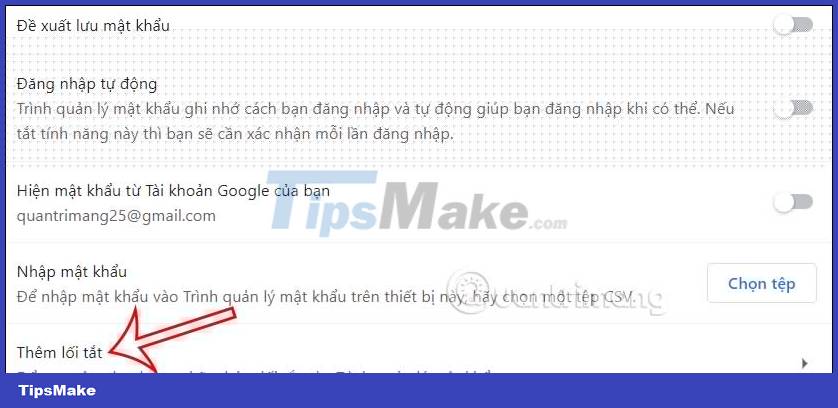 How to create a Google Chrome password manager shortcut Picture 3