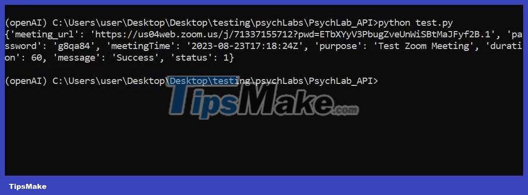How to create a Zoom OAuth meeting link between servers in Python Picture 9