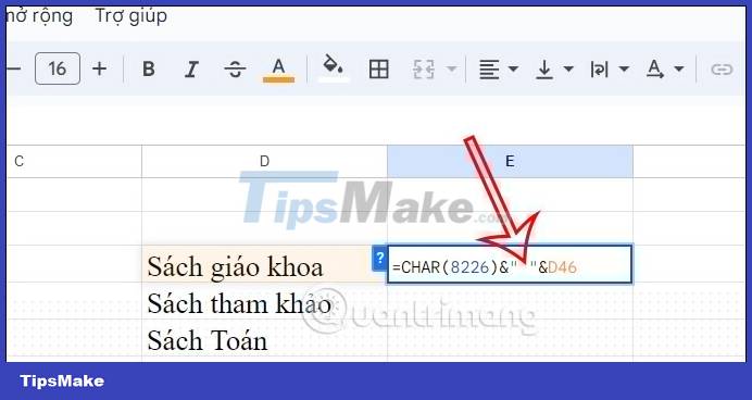 How to create bullet points in Google Sheets Picture 6