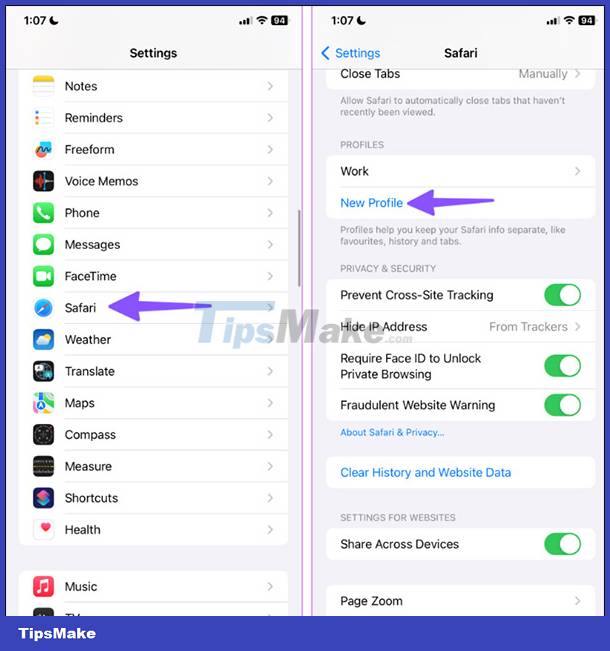How to create user profiles on Safari - TipsMake.com