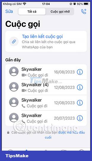 delete whatsapp call history iphone