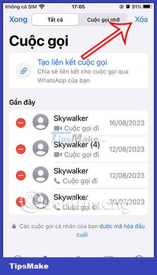how to delete whatsapp call history at one shot