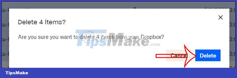 How to delete files and folders on Dropbox Picture 4