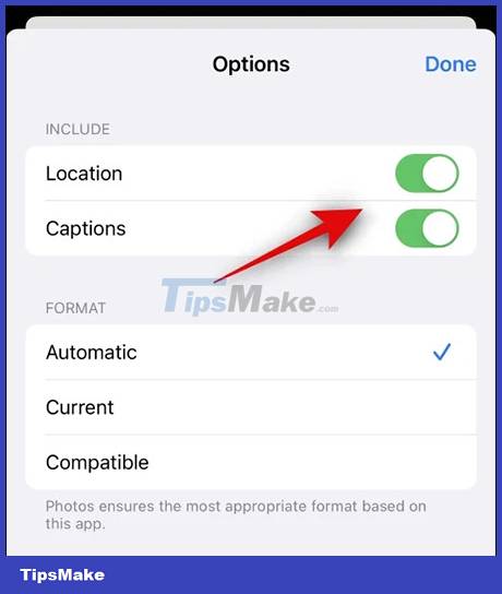 How to delete photo information when sharing on iOS 17 Picture 4