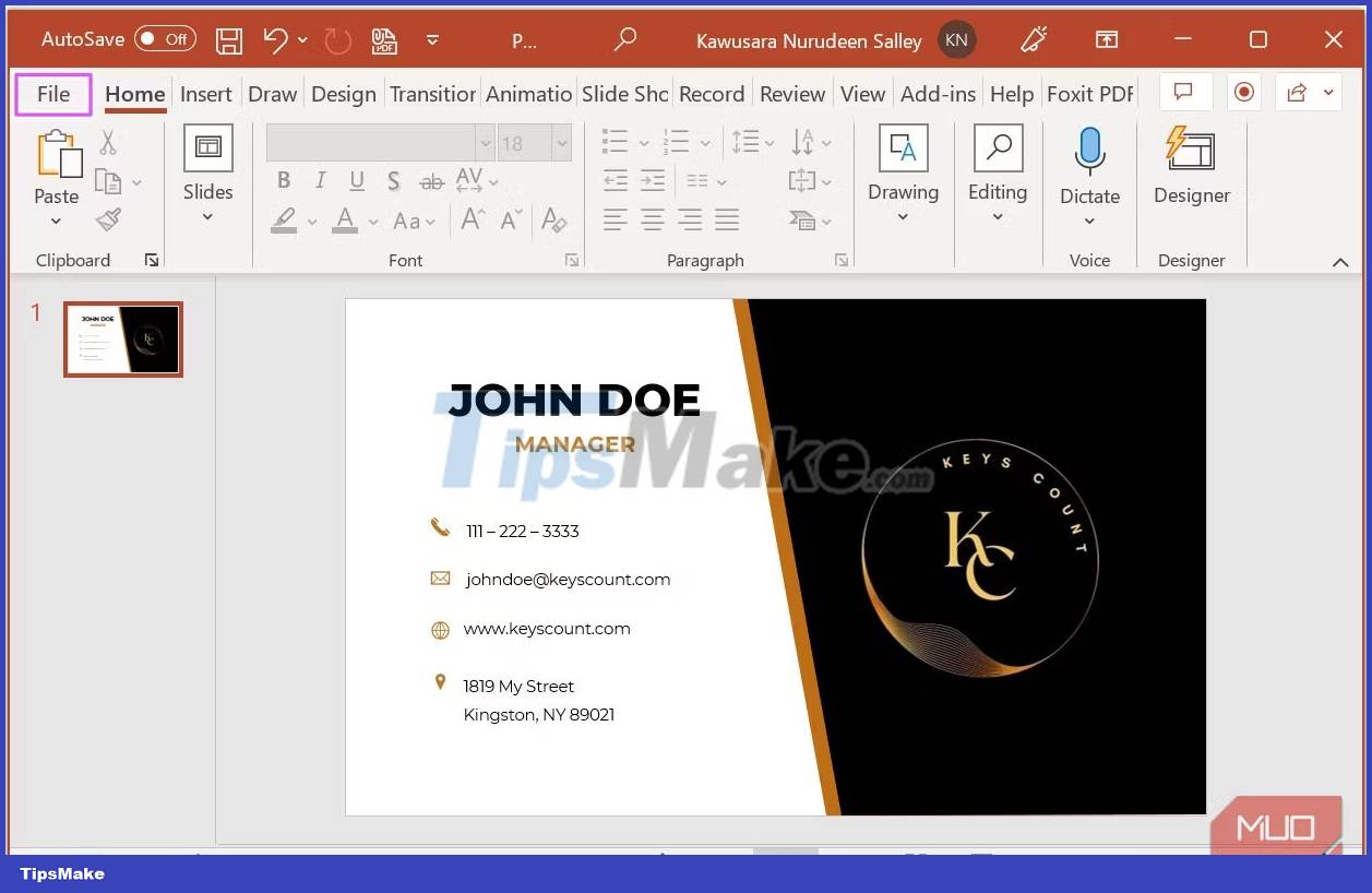 How to Design a Business Card in PowerPoint Picture 21