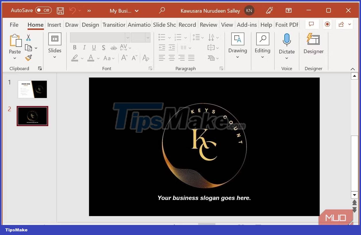 How to Design a Business Card in PowerPoint Picture 23