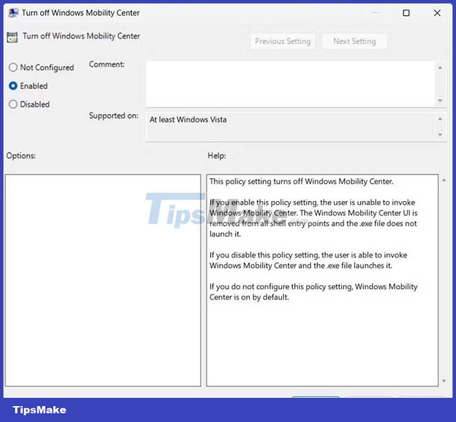 Picture 1 of How to disable Windows Mobility Center on Windows 11