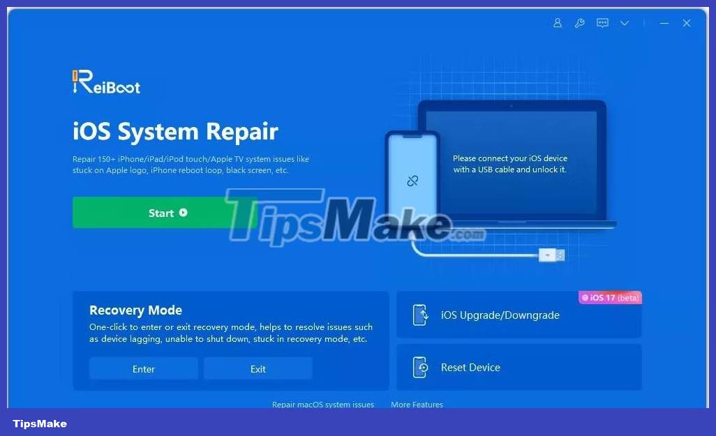 How to downgrade from iOS 17 to iOS 16 without losing data using Tenorshare Reiboot Picture 3