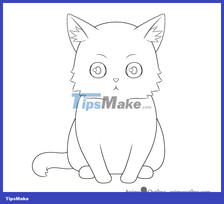 How to draw anime cats in detail step by step Picture 11