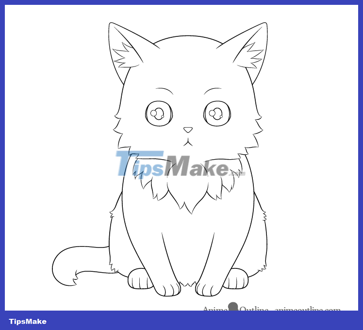 How to draw anime cats in detail step by step Picture 14