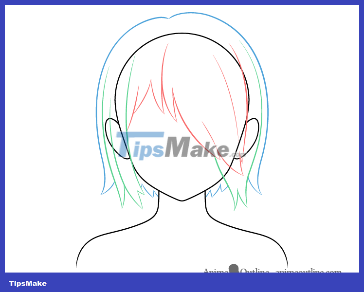 How to draw anime hair covering one eye