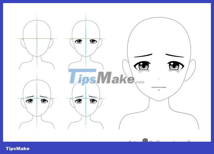 How to draw crying anime eyes - TipsMake.com