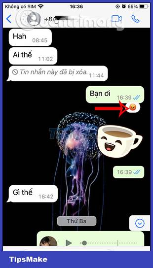 Picture 4 of How to drop WhatsApp message emoji