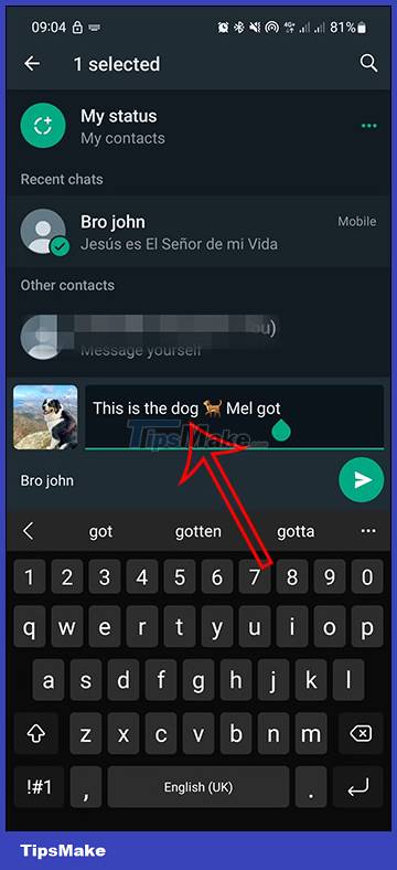 How to edit photo captions on WhatsApp Picture 3