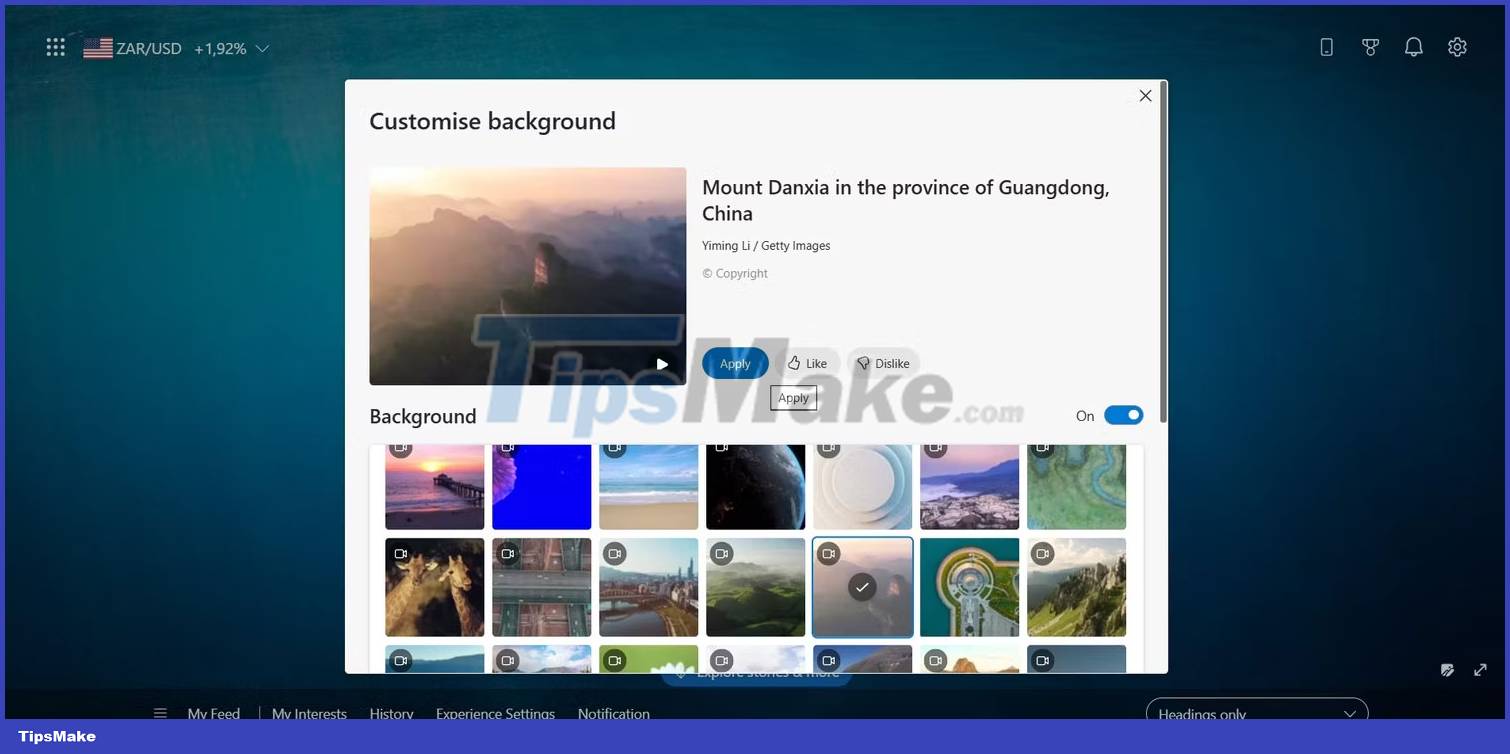 How to enable and disable video background in Microsoft Edge Picture 1
