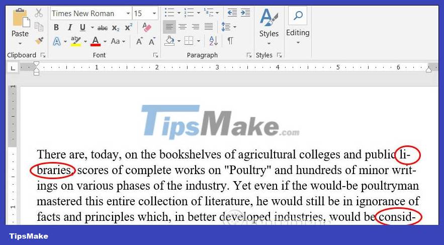 How to enable Hyphenation in Word to create a hyphen? - TipsMake.com