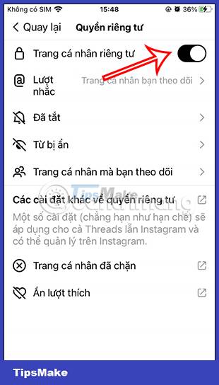 How to enable private Threads account Picture 6