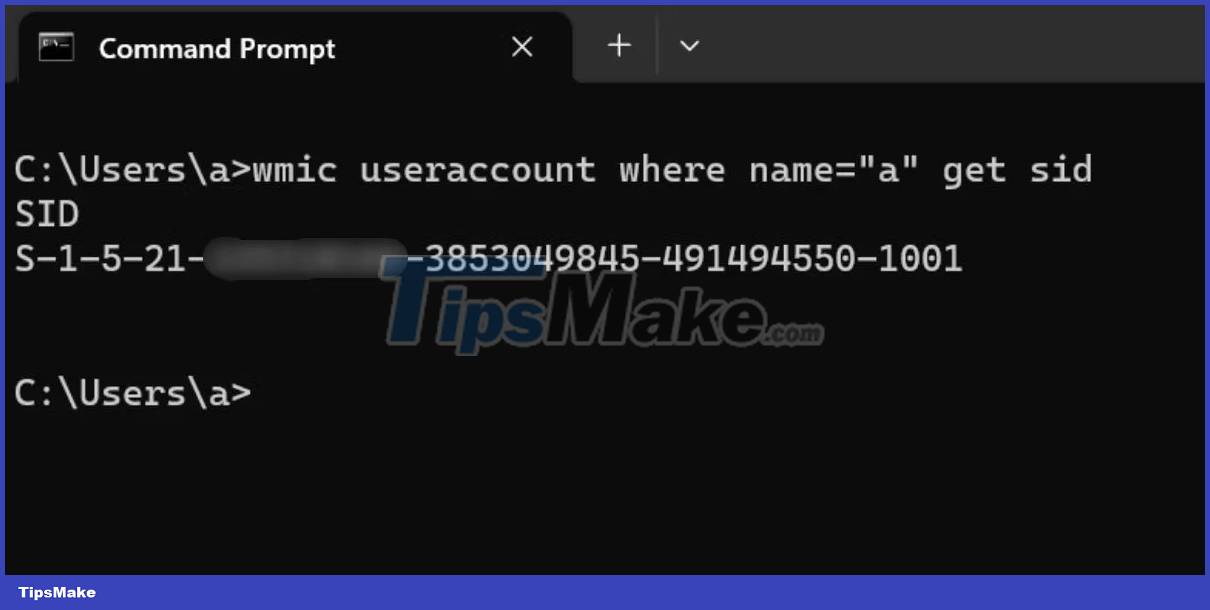 2. Using WMIC - Security Identifier