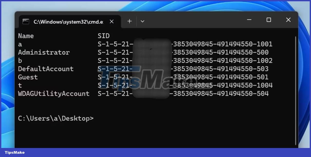 5. Use Batch Files - Security Identifier