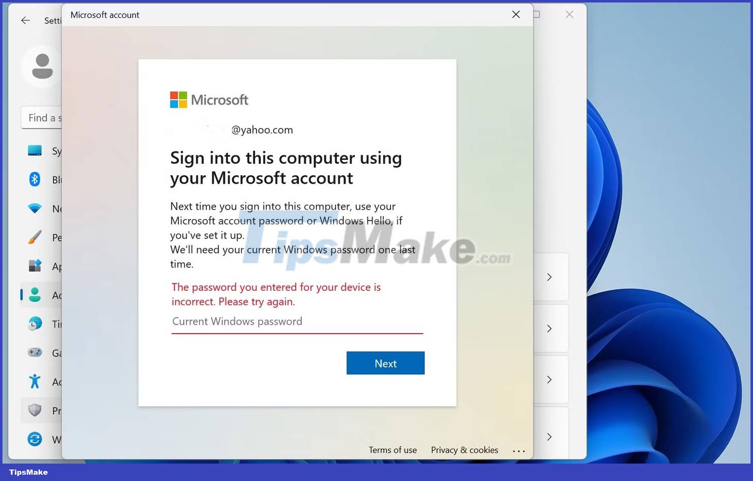 Picture 1 of How to fix the 'We'll Need Your Current Windows Password' error on Windows 10/11