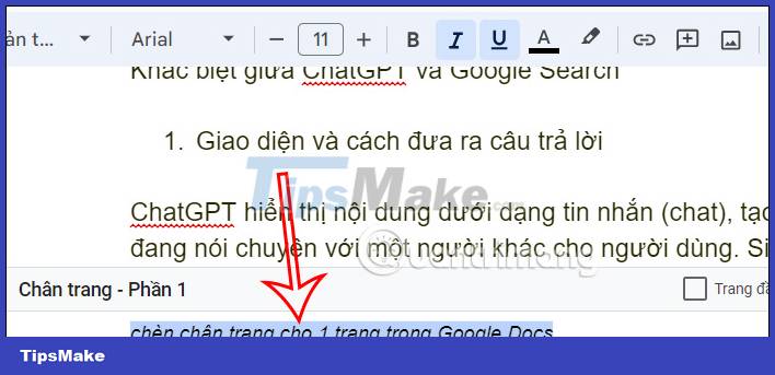 How to insert footer on a page in Google Docs Picture 5
