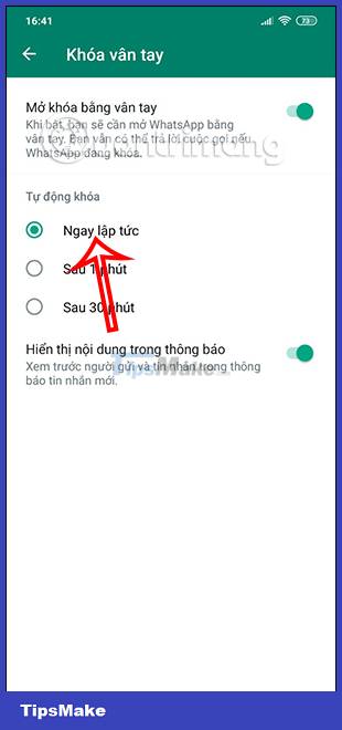 How to lock WhatsApp with fingerprint Picture 8