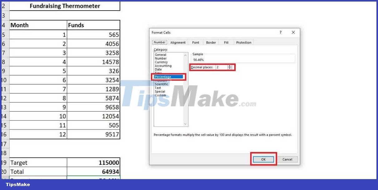 How to make a thermometer template in Excel Picture 3