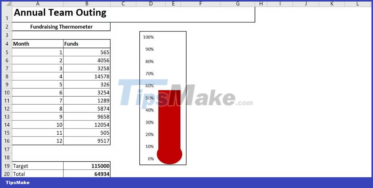 How to make a thermometer template in Excel Picture 8