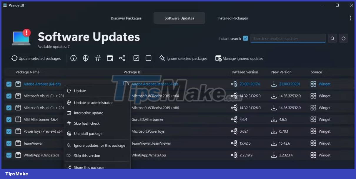 How to manage application packages with WingetUI on Windows 11 Picture 14