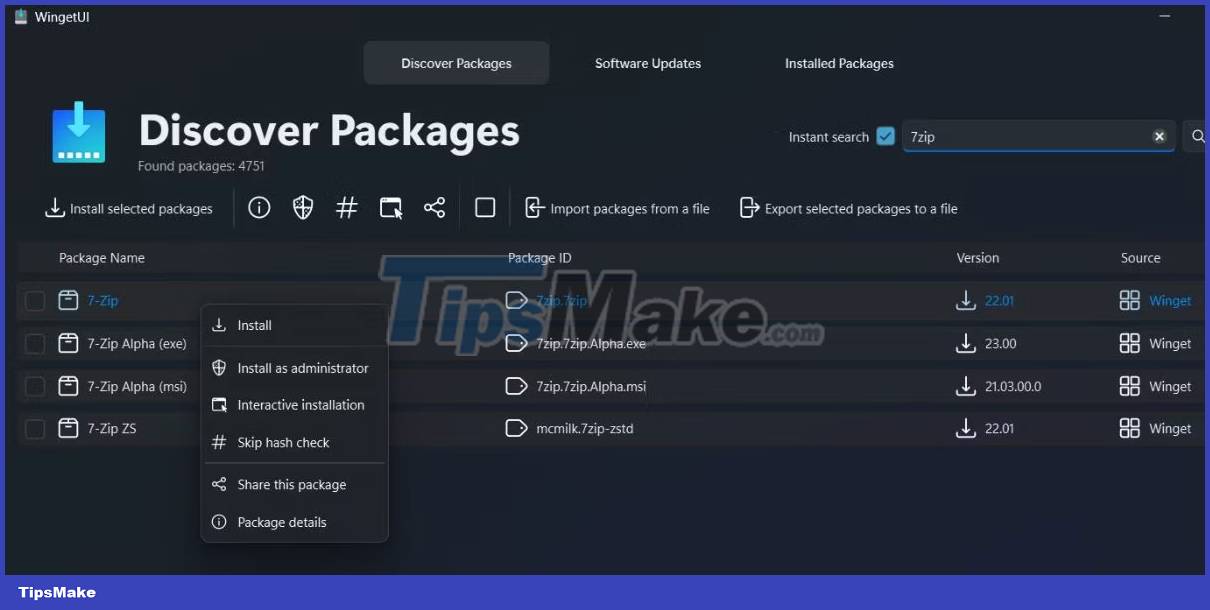 How to manage application packages with WingetUI on Windows 11 Picture 3