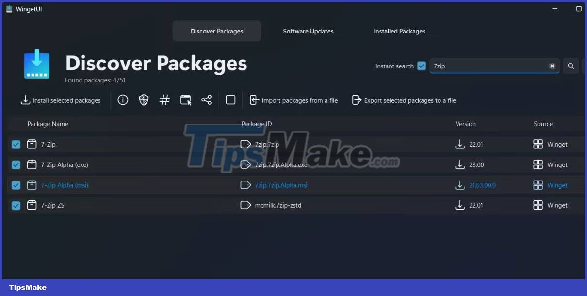 How to manage application packages with WingetUI on Windows 11 Picture 9