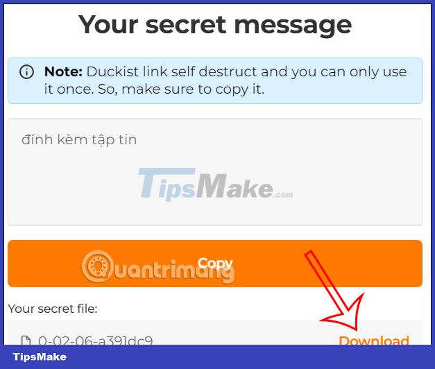 How to send self-destructing messages on Duckist Picture 4