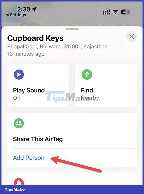 How to share AirTag with others on iPhone Picture 2