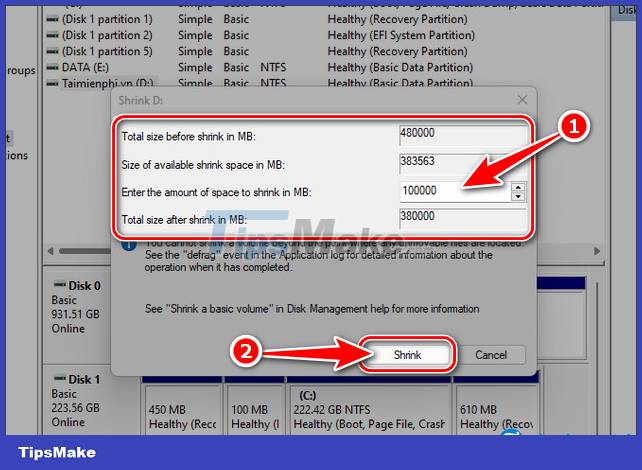 How to split the hard drive on Windows 11 without losing data Picture 4