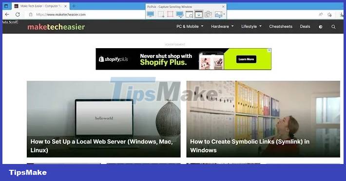 How to take scrolling, long screen screenshots in Windows Picture 23