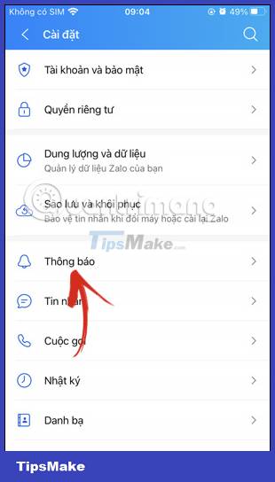 How to turn off call notifications on Zalo Picture 3