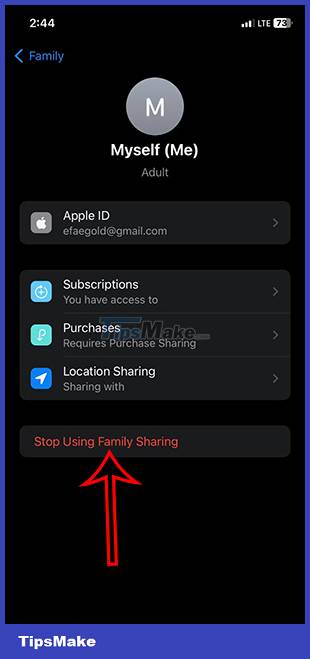 How to unsubscribe from Family Sharing on iPhone Picture 3