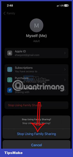 How to unsubscribe from Family Sharing on iPhone Picture 4