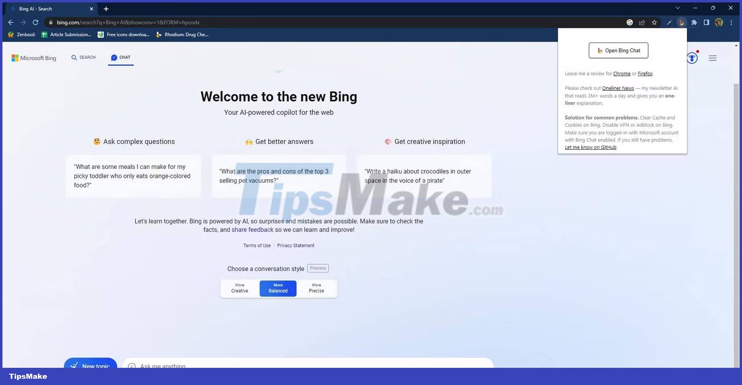 Picture 4 of How to use Bing AI in Google Chrome