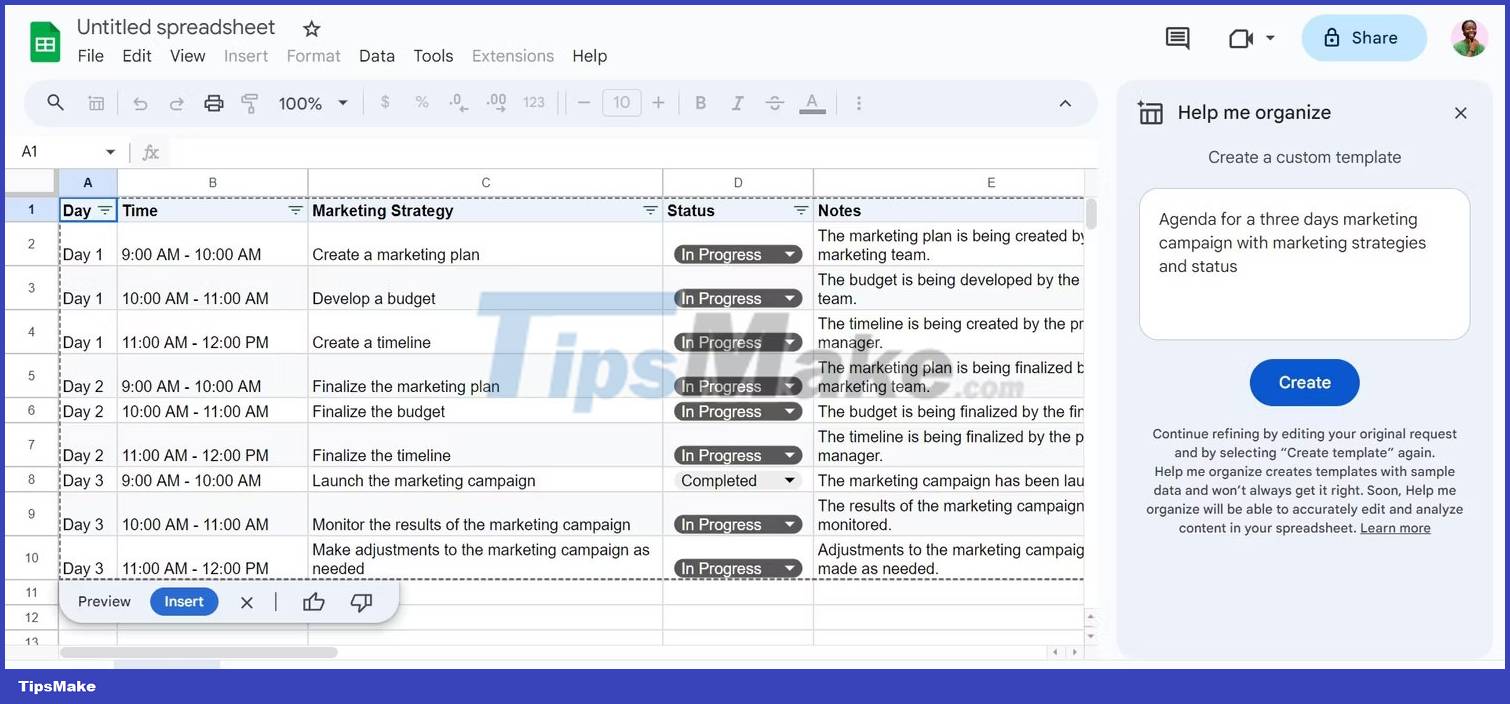 How To Use Google Duet AI In Google Sheets - TipsMake.com