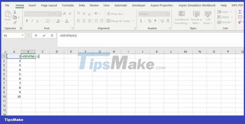 How to use ISEVEN and ISODD functions in Excel Picture 1