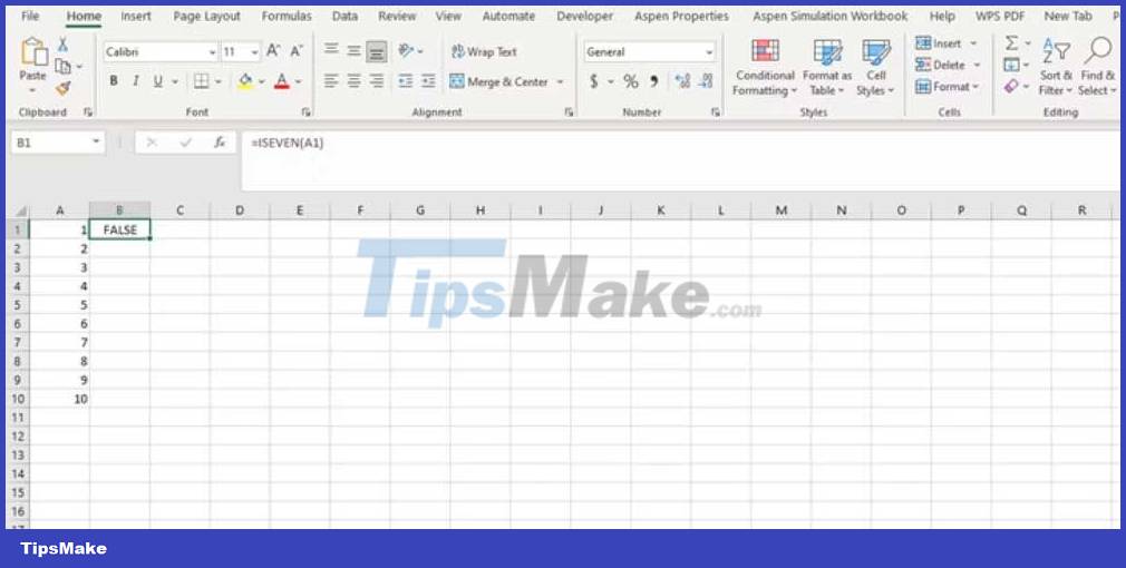 How to use ISEVEN and ISODD functions in Excel Picture 2