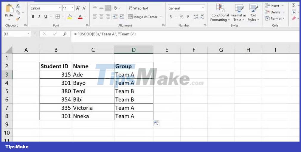 How to use ISEVEN and ISODD functions in Excel Picture 4