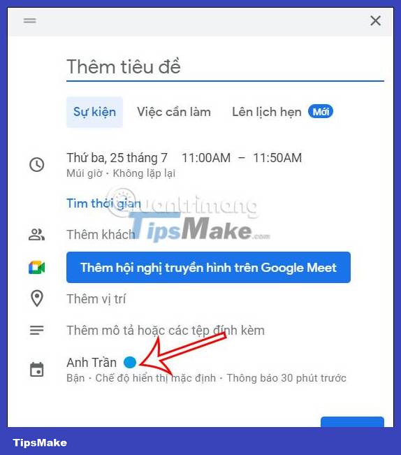 Instructions for adding color to the calendar on Google Calendar Picture 7