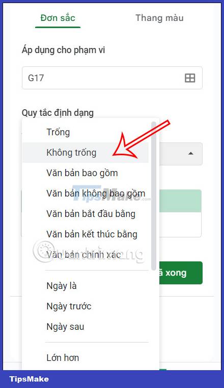 Instructions for coloring cells and text in Google Sheets Picture 10